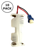 BHAAX2-10PK, AA x 2 Battery Holder with connector Side by Side 10 PACK