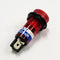 BN-2-1-R, Sato Parts 17mm Round Red Flat Top Neon Indicator Light, 100V ~ 125V