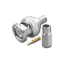 BNC-3025, Pan Pacific BNC 3 Piece Crimp Plug for RG-58/U Plenum Coax