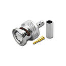 BNC-3027, Pan Pacific BNC 3 Piece Crimp Plug for Belden 8218 Coax