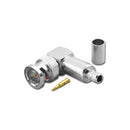 BNC-3041, Pan Pacific BNC Right Angle 3 Piece Crimp Plug for RG-59 & RG-62 Coax