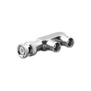 BNC-7368, BNC Male to Female to Female (Plug-Jack-Jack) "F" Style 90° Adapter