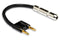 BNP-116BK, Hosa 1/4" TS to Dual Banana Speaker Adapter Cable