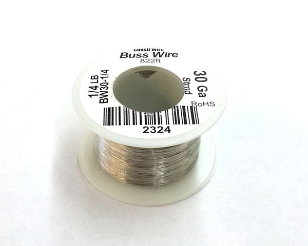30 Gauge Tinned Copper Bus Wire, 1/4 Pound Roll (822' Approx.) 30AWG BW30-1/4
