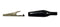 C-4-L-B, Sato Parts 43mm Alligator Clip with Black Boot 7A @ 30V