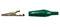C-4-L-G, Sato Parts 43mm Alligator Clip with Green Boot 7A @ 30V