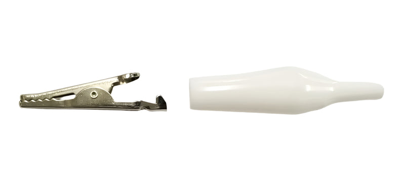 C-4-L-W, Sato Parts 43mm Alligator Clip with White Boot 7A @ 30V