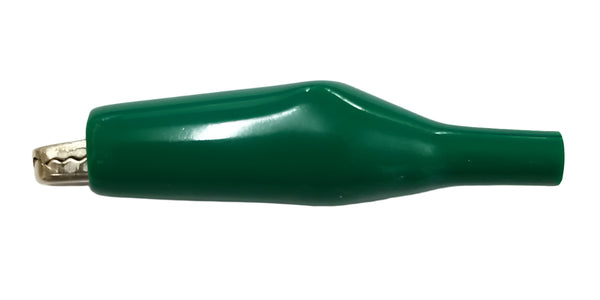 C-4-M-G, Sato Parts 35mm Alligator Clip with Green Boot 5A @ 30V