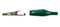 C-4-M-G, Sato Parts 35mm Alligator Clip with Green Boot 5A @ 30V