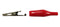 C-4-M-R, Sato Parts 35mm Alligator Clip with Red Boot 5A @ 30V