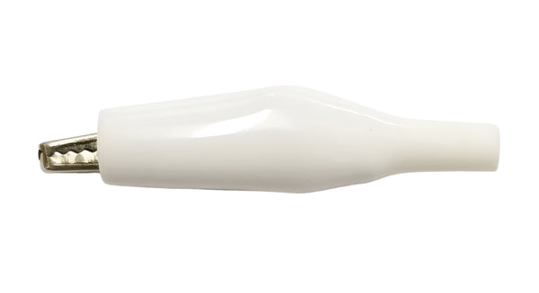 C-4-M-W, Sato Parts 35mm Alligator Clip with White Boot 5A @ 30V