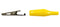 C-4-M-Y, Sato Parts 35mm Alligator Clip with Yellow Boot 5A @ 30V