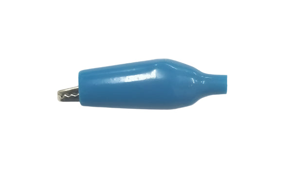 C-4-S-BL, Sato Parts 27mm Alligator Clip with Blue Boot 3A @ 30V
