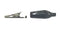 C-4-S-B, Sato Parts 27mm Alligator Clip with Black Boot 3A @ 30V