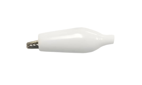 C-4-S-W, Sato Parts 27mm Alligator Clip with White Boot 3A @ 30V