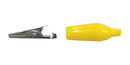 C-4-S-Y, Sato Parts 27mm Alligator Clip with Yellow Boot 3A @ 30V