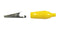 C-4-S-Y, Sato Parts 27mm Alligator Clip with Yellow Boot 3A @ 30V