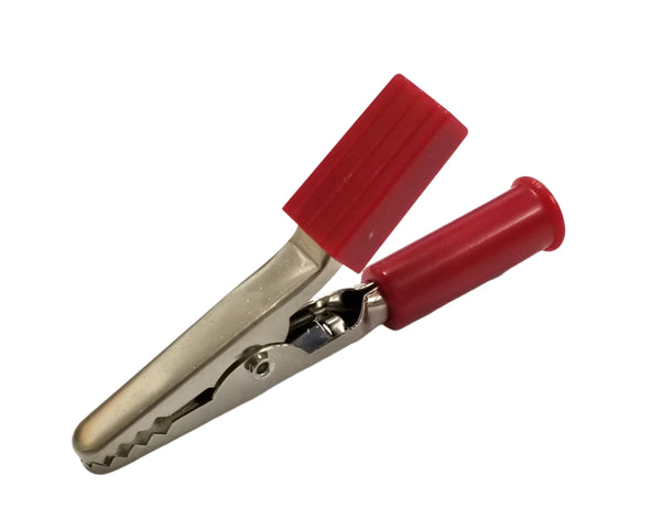 C-552-R, Sato Parts Alligator Clip w/ Red Molded Insulators 3A @ 30V