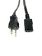 GPW C1-FLAT, 6 Foot 18/3 Black Male 5-15P NEMA Plug to Female IEC320 (C13) Cable