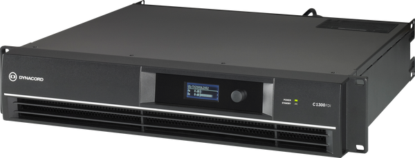 C1300FDi-US, Dynacord 2x650W DSP Power Amplifier for Installations. With FIR drive, Phoenix connectors.