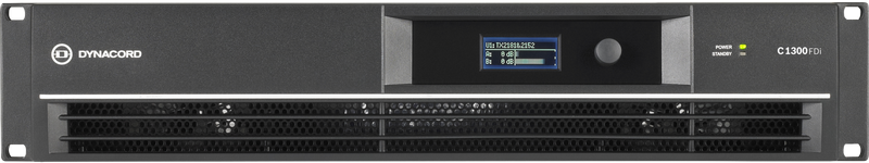 C1300FDi-US, Dynacord 2x650W DSP Power Amplifier for Installations. With FIR drive, Phoenix connectors.