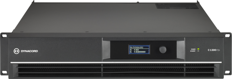 C1300FDi-US, Dynacord 2x650W DSP Power Amplifier for Installations. With FIR drive, Phoenix connectors.