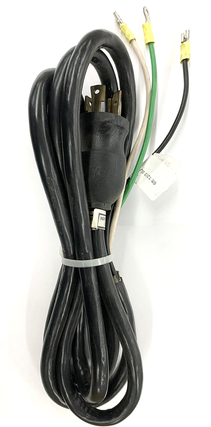 C50, GPW 20A 125V 12/3 HD Power Cord Twist-Lock NEMA L5-15P to Bare Ends 7 Foot