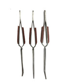 3 Piece Stainless Steel Hobby Tweezer Set in Pouch
