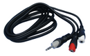 Philmore CA76, 3.5mm Stereo Mini Plug to Dual 3.5mm Stereo Mini Jacks Y-Cord 6FT