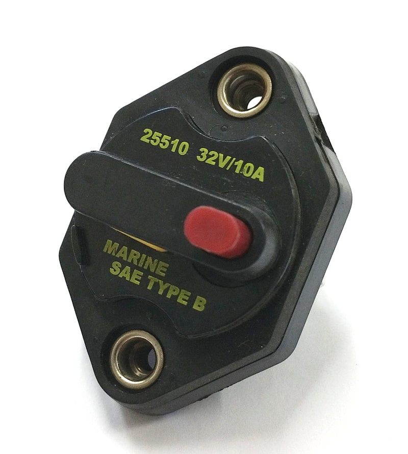 CB255-10, Bussmann 10A@32V DC IP66 Type III Auto Circuit Breaker w/Push-to-Trip