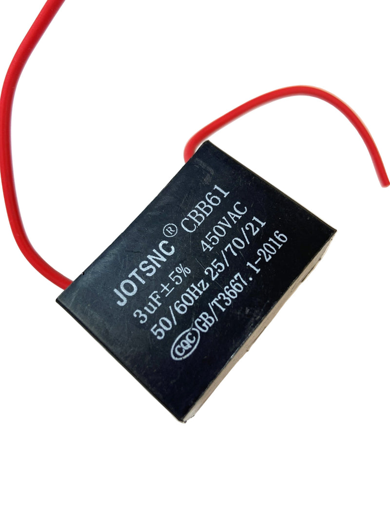 CBB61-3uF/450V, 3uF @ 125/250/450V AC Single Ceiling Fan Capacitor (CFC-3)
