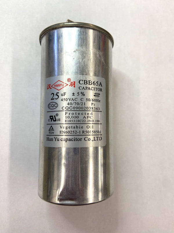 Hanyu CBB65A, 25uF @ 450V AC, Motor Run Capacitor