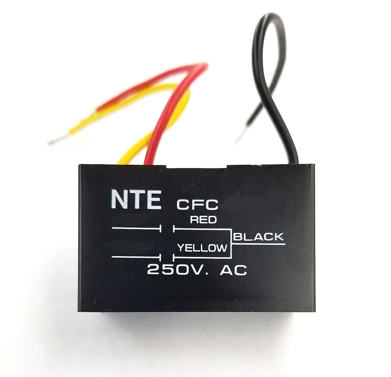CFC-6/14, NTE 6uF + 14uF @ 125/250V AC Dual Ceiling Fan Capacitor