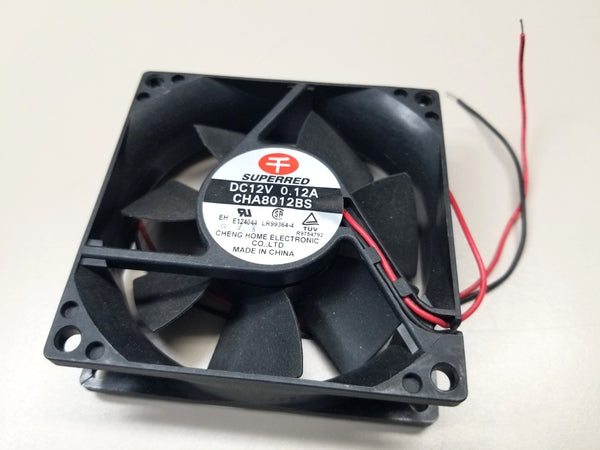 CHA8012BS, Superred  80mm x 80mm x 25mm 12V DC Cooling Fan ~ 30CFM
