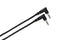 CMM-100.8RR, Hosa Stereo Right-angle 3.5 mm male to male  TRS , 8 in