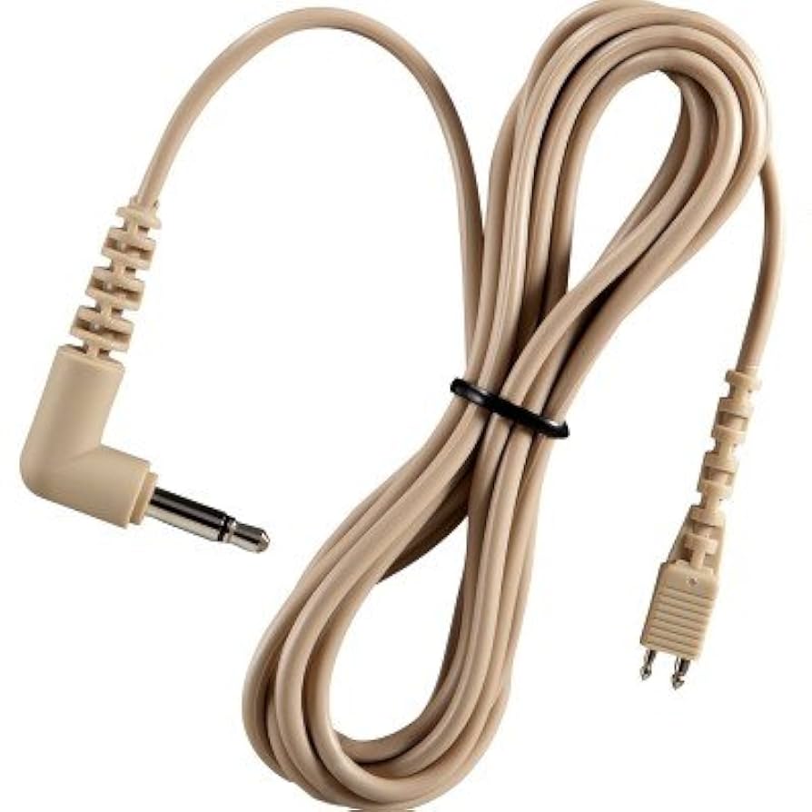 CMT-92, Telex Telethin® Cord (Tan), 5' (1.5M) with Right-Angle Miniatu ...