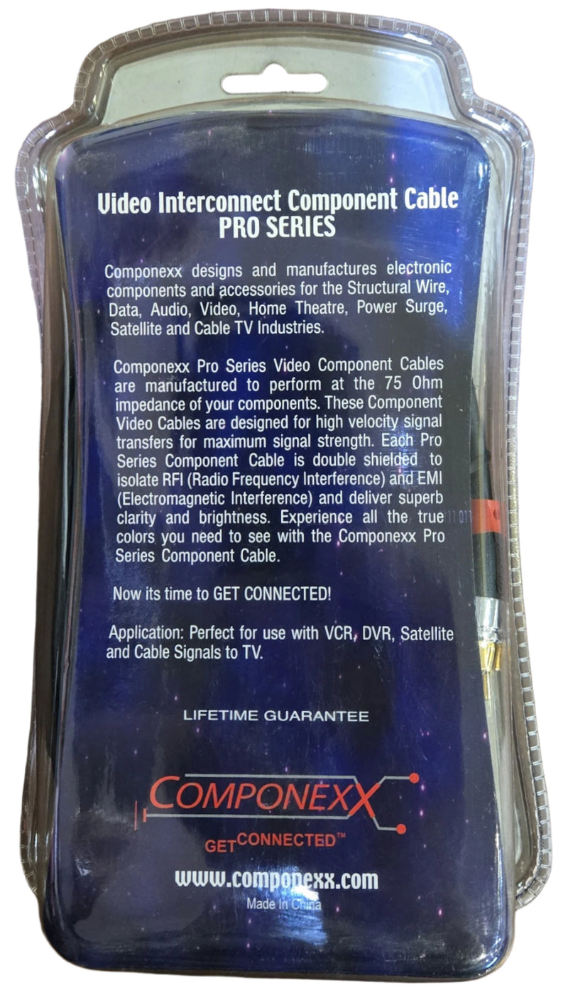 CX1110-0004, Componexx Pro Series Component RCA Cable, 4 Meters (13.12ft)