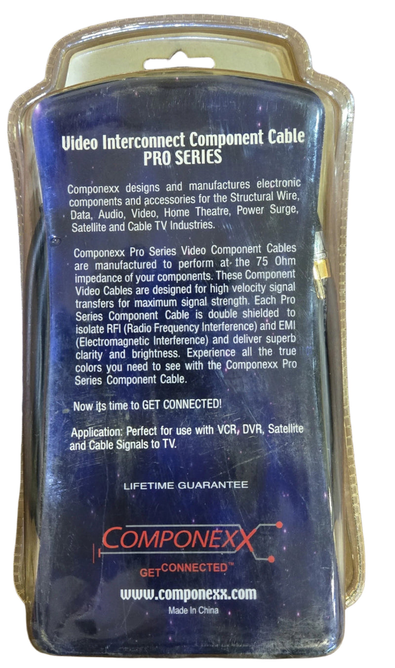 CX1110-0005, Componexx Pro Series Component RCA Cable, 5 Meters (16.4ft)