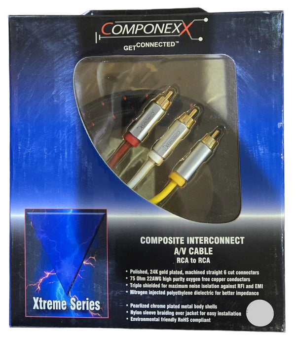 CX2115-0003, Componexx Xtreme Series Composite A/V Cable, RCA to RCA, 3M (9.84ft)