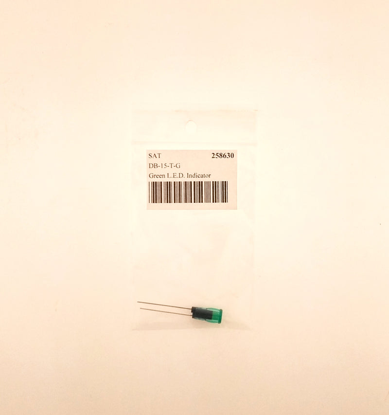 DB-15-T-G, Sato Parts Small GREEN LED in a 5.0mm Snap-In Holder
