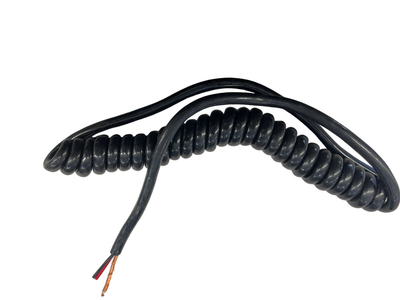 Coil-Cord. Qual Coil cord, one wire with shield, + one pair, no shield. About 5 ft, cut end