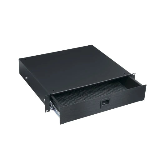 D2 Middle Atlantic - 2 RU Rackmount Drawer, Black Brushed and Anodized