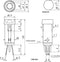 DB-41-N-BY, Sato Parts 2V @ 20m,A DC YELLOW LED Panel Mount Indicator