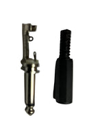 MVS623 BLK, MVO 1/4" Mono Phone Male Plug 2 Conductor (TS) Solder Cable Mount with Strain Relief