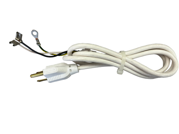 9701031, Qual 18/3 SVT 4 1/2ft, White, 3 prong to solderless ends,