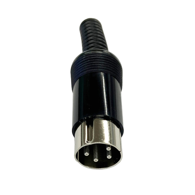 EA5, Philmore 4 Pin 216° Inline Male DIN Connector ~ Solder Type