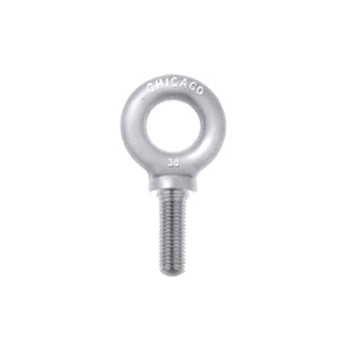 EB-M10-S M10 x 1.5 Drop Forged Shoulder Eyebolt, Silver, 1628Lb Rated