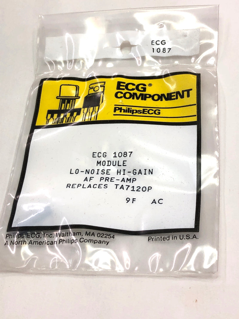 ECG1087, Low Noise Preamp Module IC ~ 7 Pin SIP (NTE1087, TA7120P, SK3477)