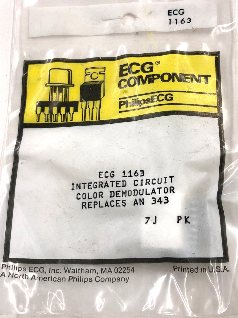 ECG1163, TV Color Demodulator IC ~ 16 Pin DIP (NTE1163, AN343)