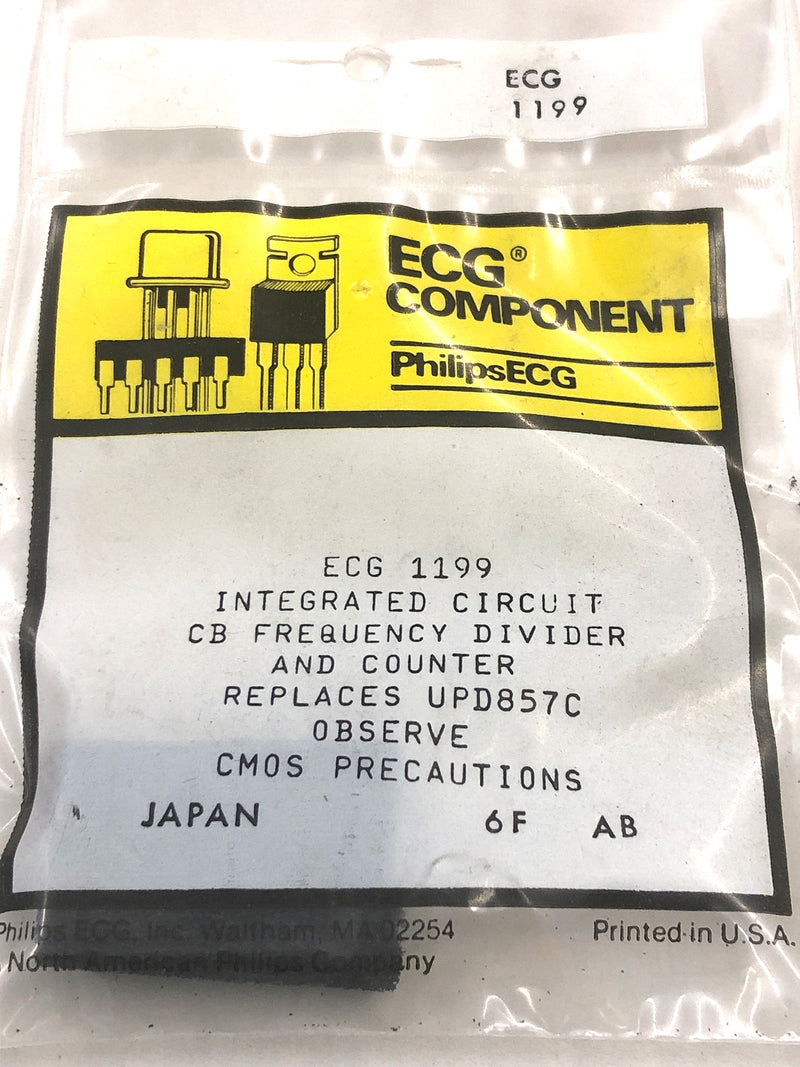 ECG1199, CB Radio Frequency Divider & Counter IC ~ 24 Pin DIP (NTE1199, UPD857C)